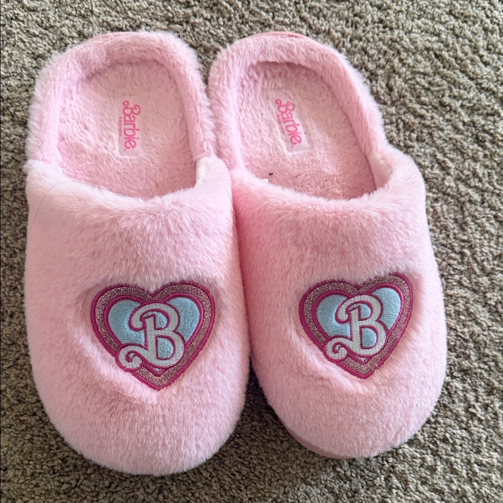 Barbie Pink Heart Slippers